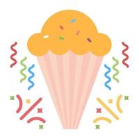 icono de diseño perfecto de cono de helado vector