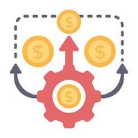 An icon design icon financial flow management vector