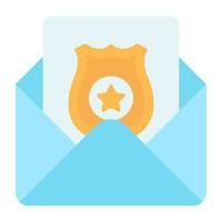 icono de descarga premium de correo seguro vector