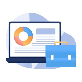 icono de diseño moderno de análisis de datos en línea vector