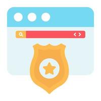 icono de seguridad web, vector editable