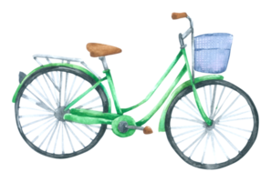 bicycle watercolor hand paint png