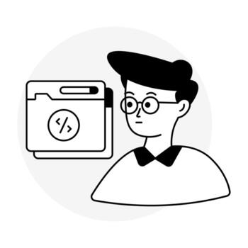 Editable design icon of coding vector