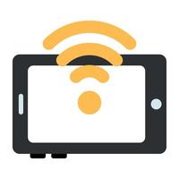 un diseño de icono de wifi móvil vector