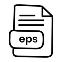 Eps File type icon, editable vector