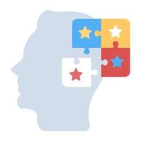An icon design of problem solving vector