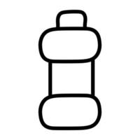 A linear design icon of water bottle vector