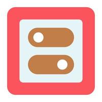 A creative design icon of toggle buttons vector