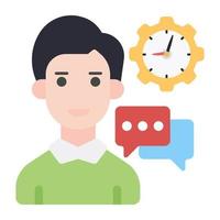 An icon design of time management vector