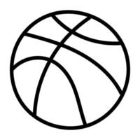 icono de herramienta deportiva, diseño de esquema de baloncesto vector