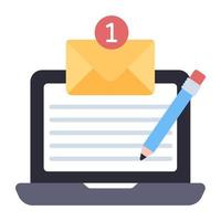 icono de descarga premium de correo nuevo vector