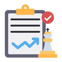 A premium download icon of strategic report vector