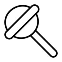 Linear design icon of lollipop vector