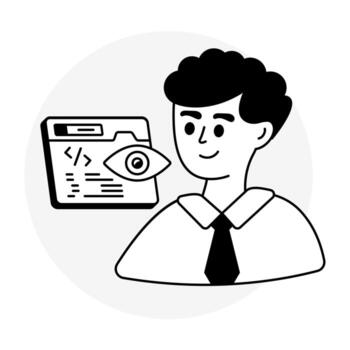 icono de diseño único de programación web vector