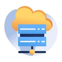 Trendy vector design of cloud server