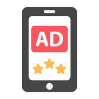 Modern design icon of mobile ad vector