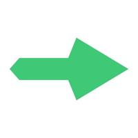 A flat design icon of forward arrow vector