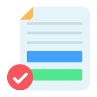 An icon design of verified paper vector