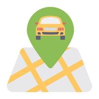 Cab inside placeholder denoting concept of tracking car vector