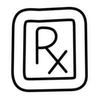 Trendy design icon of rx vector