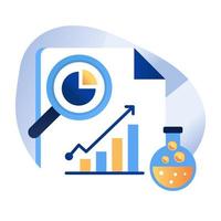 Modern design icon of business report vector
