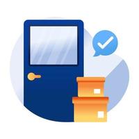 Home delivery icon in flat design vector