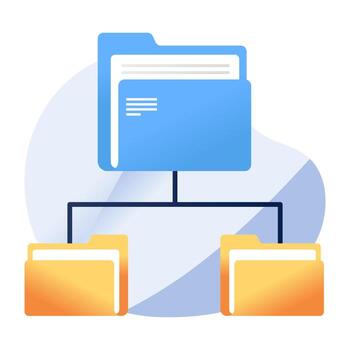 Unique design icon of folder network vector