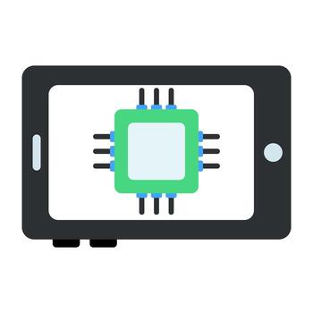 un icono de diseño editable del procesador móvil vector
