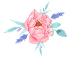 bouquet de fleurs aquarelle fleur de mariage png