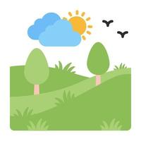 An icon design of forest landscape vector