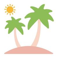 A beautiful design icon of island vector