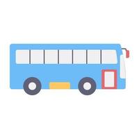 Public transport vehicle, icon of bus vector