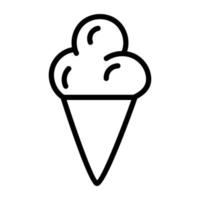un diseño de icono de cono de helado vector