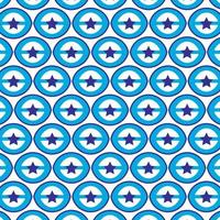 white and blue circles and stars pattern background. seamless vector tiles pattern.