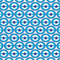 white and blue circles and stars pattern background. seamless vector tiles pattern.