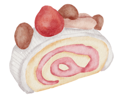 Dessert watercolor cartoon cute png