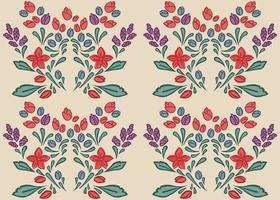 Trendy Seamless Floral Pattern In Vector