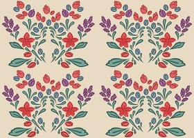 Trendy Seamless Floral Pattern In Vector