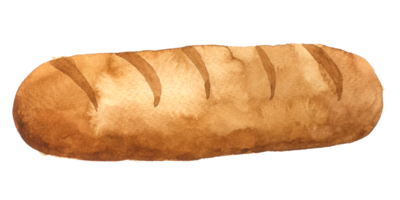 bread watercolor hand paint png