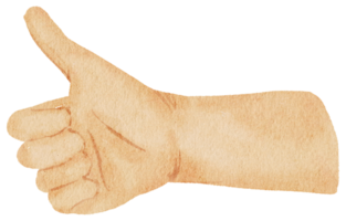 Watercolor hands gesture png