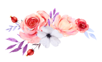 bouquet di fiori acquerello matrimonio fiore