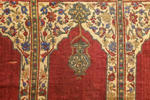 Detail of Turkish Carpet in Istanbul City photo