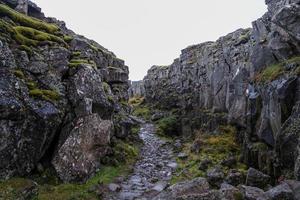 Valley in Thingvellir National Park, Southwestern Iceland photo
