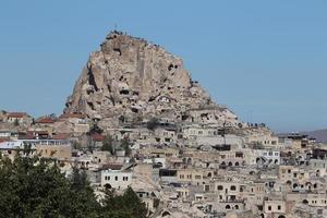 castillo de uchisar en capadocia, nevsehir, turquía foto