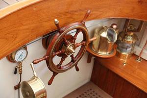 Wooden Rudder and navigation equipments photo