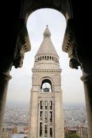 basílica sacre coeur en montmartre en parís, francia foto