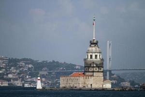 torre de las doncellas en el estrecho del bósforo, estambul foto