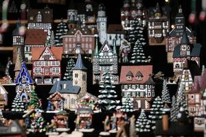 House Shaped Candle Holders in Christmas Market, Berlin, Germany photo