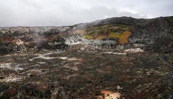 Leirhnjukur lava field in Iceland photo