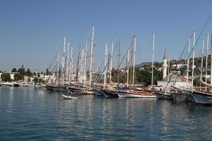 Sailboats in Bodrum Marina photo